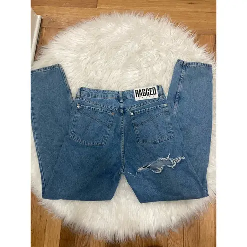 The RAGGED priest jeans size 28 made in turkey butt cut opening blue mom jean