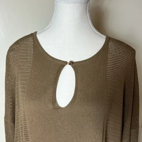 Peruvian Connection Peruvian Connection Gallerist Caftan Pima Cotton Blend Mesh Tunic