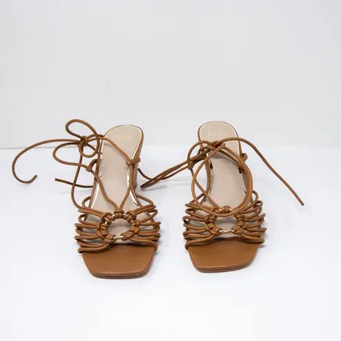 Paige Sierra Genuine Leather Ring Open Toe Woven Espadrille Wedges Sandals Heels
