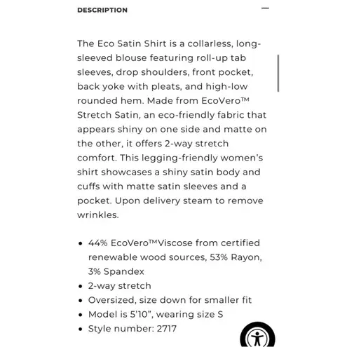 LYSSÉ LYSSE The Eco Satin Shirt (EcoVero™ Stretch Satin)
