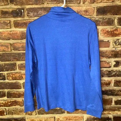 L.L.Bean  Blue Long Sleeve Turtleneck Top Women's Size LP Large Petite