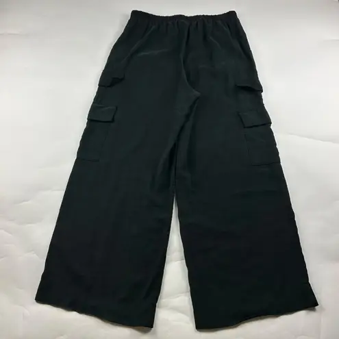 A New Day  Black Soft Canvas Wide Leg Cargo Pant L - Image 6