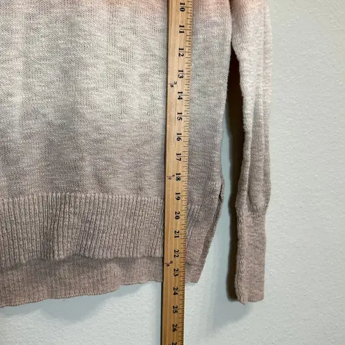 Faherty Muir Dip Dye Sweater Organic Cotton Ombre Size S Orange White Beige