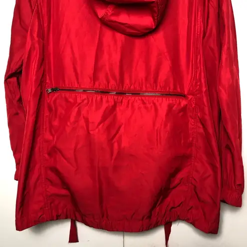 ZARA  TRF Windbreaker Packable Jacket Hoodie Red