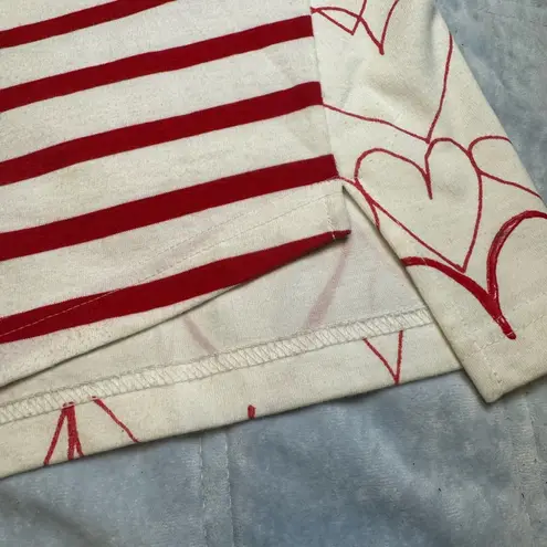 Stella McCartney Stella McCartney Striped Heart Print Tank Top Red White Size 42