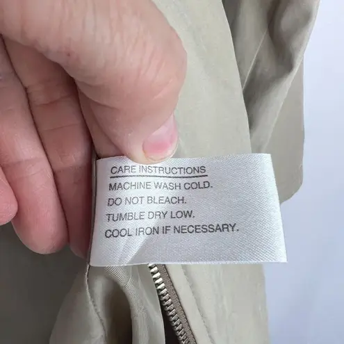 Gallery Tan Full Zip Trench Coat Size Petite Small