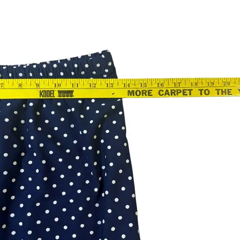Vintage Polka Dot Navy Blue Blazer Skirt Suit Set Womens Made in USA Medium