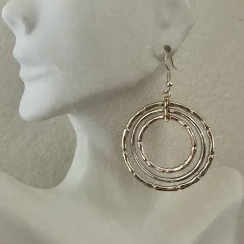 Park Lane Mixed Metal Bamboo Hoop Earrings