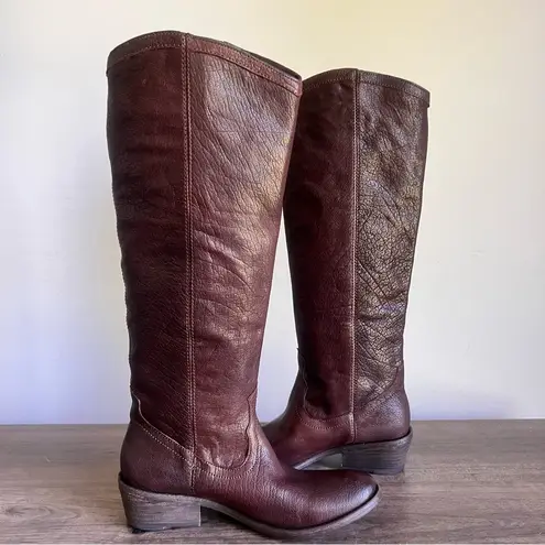 FRYE Carson Outside Zip Women's Tall Brown Boot Size 5.5 SKU#C24270