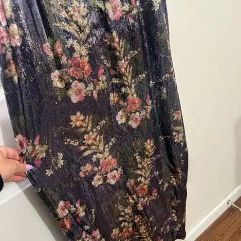 Monique Lhuillier ML Silver Floral Sequin Surplice Gown Size 4 US $595