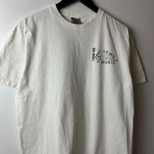 LFMS Music T Shirt Vintage 90s White Medium M Graphic Tee