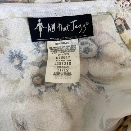 All that jazz Vintage Milkmaid 80s Cream White Multi Cottage Core Flower Maxi Dress M / L