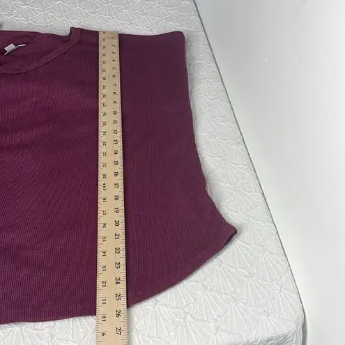 Woman Within  Waffle Knit Thermal Shirt Long Sleeve Purple size 2X