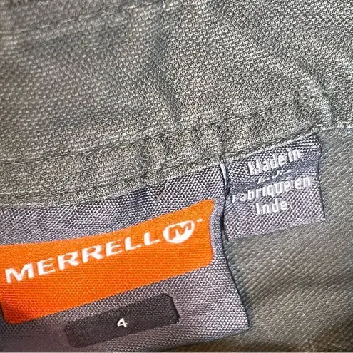 Merrell Dark Khaki Pants Sz 4 Tapered Leg Zipper Pockets