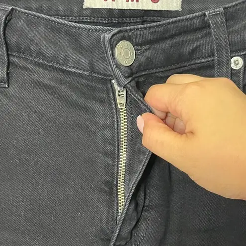 AMO Kate Mid Rise Slim Jeans Women’s Size 31 Black Magic Stretch Ankle Denim