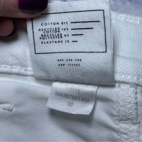 AYR The Beat Jeans Women's Size 30 White Barrel Leg High-Rise Denim Quiet Luxury