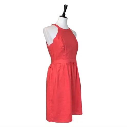 Market & Spruce NEW Halter Dress Linen Coral Linen Cotton Women's Size Medium