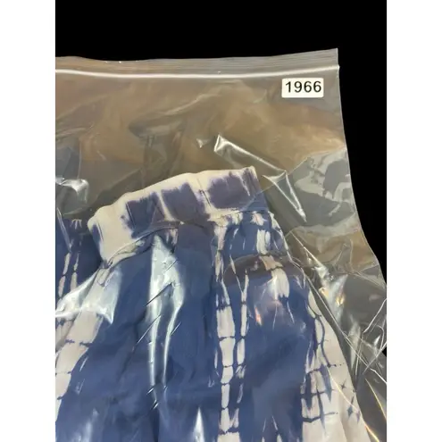 Darah Dahl Women’s Tie Dye Pants Blue White Boho Lounge Casual Lightweight M Size M