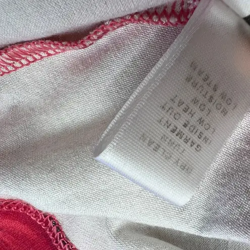 St. John Nordstrom Brush Striped Long Sleeve Top Red White Black Size Small