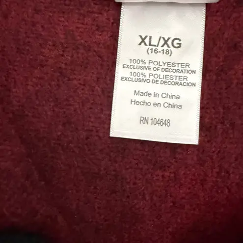 Indiana Hoosiers Her Knights Apparel Womens XL Fleece Jacket Full Zip Red