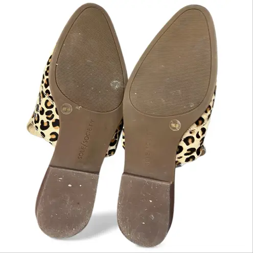 Sole Society leopard Print Mules animal print pony hair quiet luxury preppy