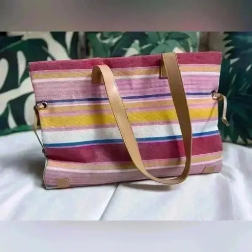 Women’s Multicolor‎ Striped Beach Bag Pink