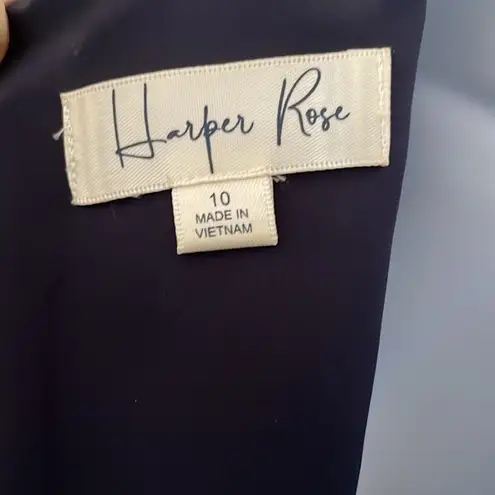 Harper Rose Navy Blue Long Sleeve Jumpsuit Size 10