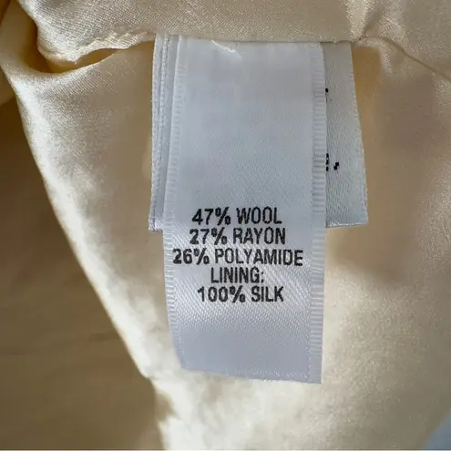 St. John Wool Blend Silk Lined Evening Skirt Knit Sparkly Zipper Zip Up Side 10