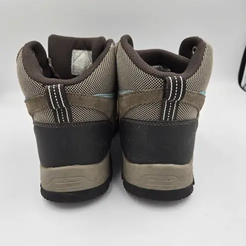 Denali Women's 7.5 Outback Mid Hiking Boot Brown/Blue Leather Suede EUC