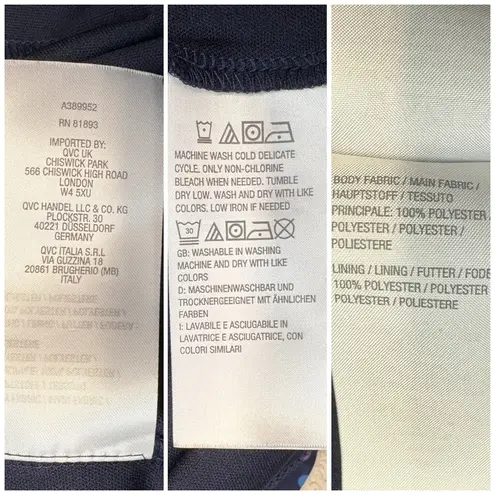 Jason Wu J Navy Blue Polka Dot Faux Wrap Shirred Skirt Dress Size L