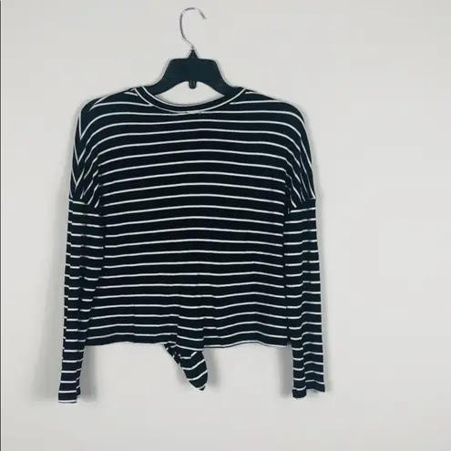 Good Luck Gem Top Striped Tie Front