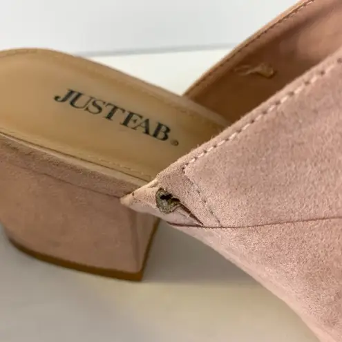 JustFab  Blush Pink Minna Heeled Mule