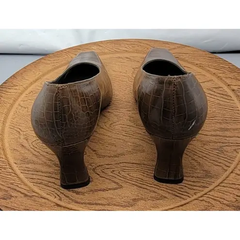 Margaret Jerrold Heels Pumps 1980's S 7.5 Crocodile Leather Spain NWOB Vintage Size undefined