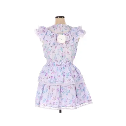 NWT LoveShackFancy x Target Lou in Purple Floral Double Ruffle Tiered Dress XL