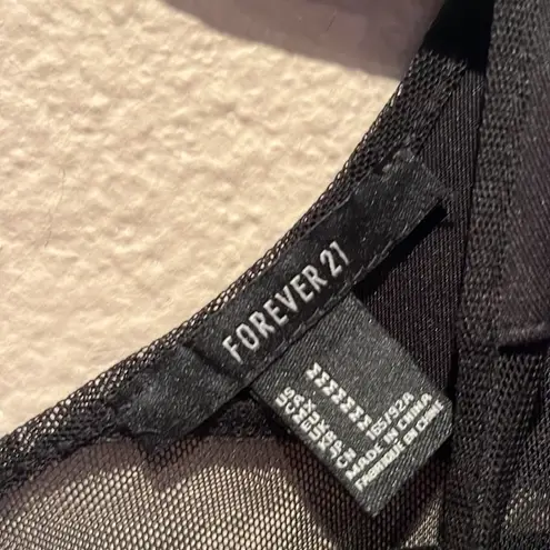 Forever 21  Black Mesh Dress Size Medium