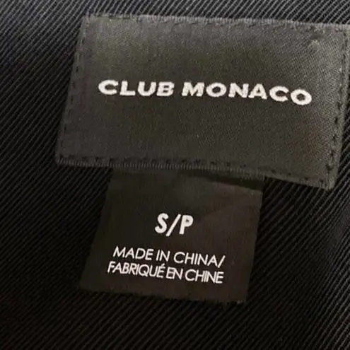 Club Monaco Black Sleeveless Asymmetric Zip Up Moto Biker Vest Jacket Top Size S - Image 4