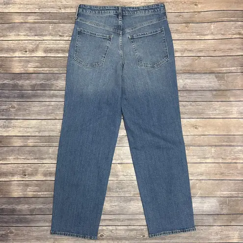 Old Navy  Medium Dahlia Wash High Rise OG Loose Distressed Straight Leg Jeans 8