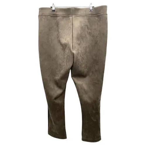 Andrew Marc Women's Stretch Faux Suede Super Soft Pull On Pants XL Boho Western