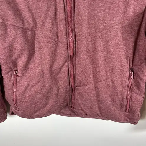 Three Dots THREE DOTS Jacket Sweatshirt Red Full Zip Quilted Pockets Women’s Size Medium - Image 4