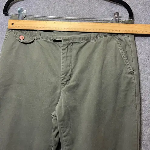 Natural Reflections Flannel Lined Chino Pants Olive Green Cotton Women's 8 Warm