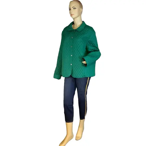 Briggs New York GREEN QUILTED JACKET (24W)