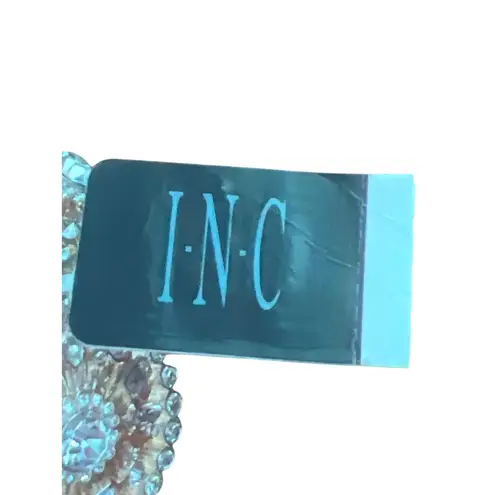 INC Rose Gold Crystal Circle Stretch Bracelet 1" Wide Sunburst Sitting at 7" NWT