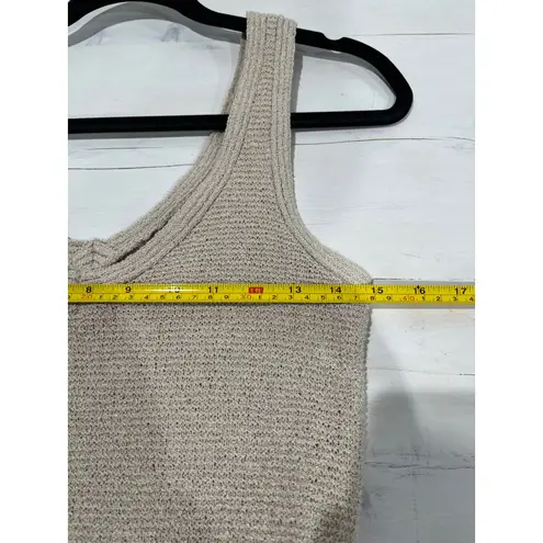 Elan Women's Dress Knit Tank Top White Tiered Maxi Dress Size M Medium