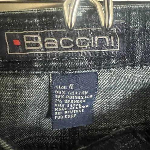 Baccini Women’s Tiered Jean Skirt Size 4 Y2K Stretch Medium Wash NWOT