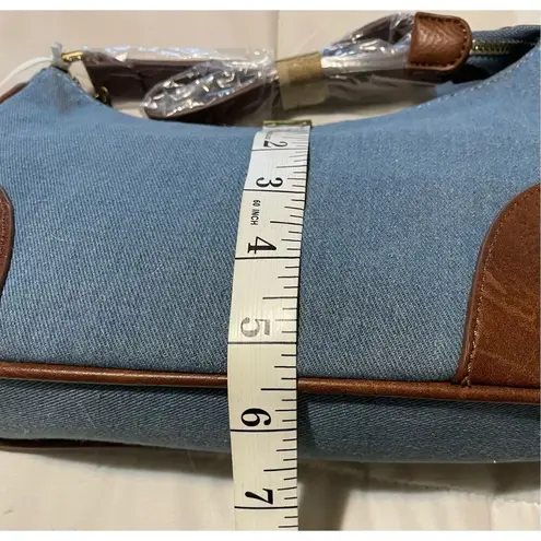 Alyssa Denim & Vegan Crossbody Blue