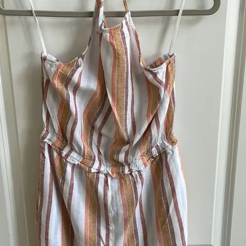 Cloth & Stone Anthropologies  Striped Jumper.‎ Linen Blend. Size Small