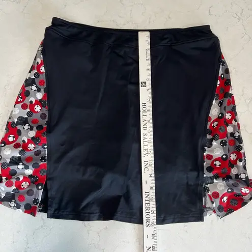 GOLFHER Womens Medium Golf Skort Black Patterned Panels Athletic Sporty
