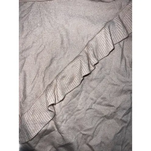 Gap  Sweater Women 2XL Merino Wool Boat Neck Ruffle‎ Cottagecore Peasant Casual