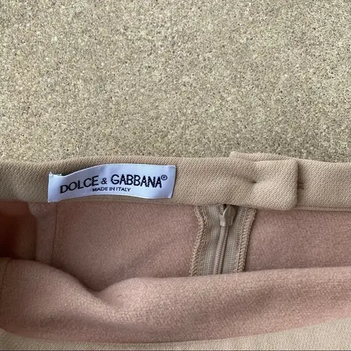 Dolce & Gabbana Pencil Skirt Womens 2 Beige Camel Career