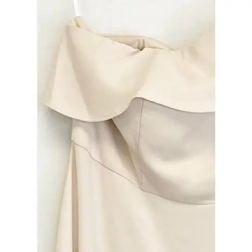 Hayley Paige Occasions NEW Plus Size 22 Bridesmaid Dress One Shoulder Cashmere